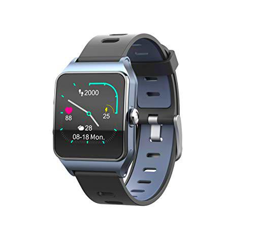 Funker T9 Track Master Gris Smartwatch para Hombre o Mujer Impermeable IP68 Pantalla Táctil Pulsera de Actividad Bluetooth con GPS y Monitor de Ritmo Cardíaco para iOS Android