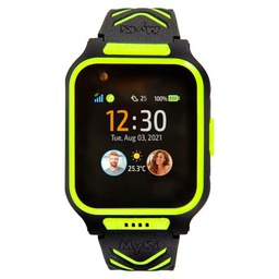MyKi 4 Black Green, Smartwatch für Kinder, Smartwatch für Kinder