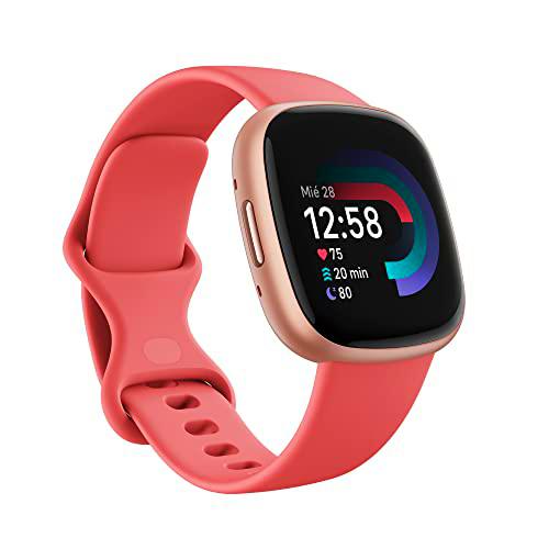 Fitbit Versa 4, Rosa arena/Aluminio rosa cobrizo Smartwatch