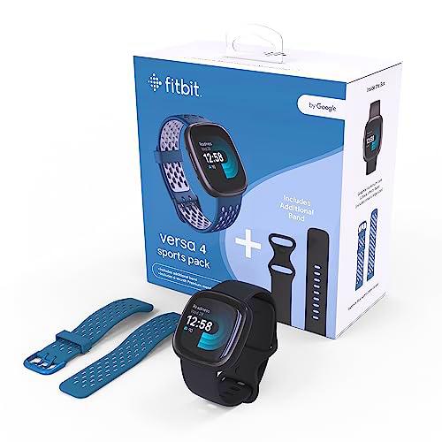 Fitbit Versa 4 Bundle (con Banda Deportiva) Reloj Inteligente de Fitness con GPS Integrado y hasta 6 días de duración de la batería