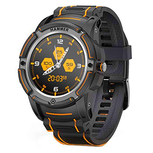 Hammer Watch Smartwatch Fitness Tracker Reloj Inteligente Impermeable IP68 Pulsera de Actividad Inteligente con Pronóstico del Tiempo de Caloría Pulsómetros Podómetro