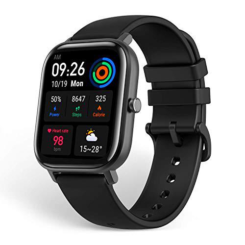 Amazfit GTS Reloj Inteligente Smartwactch Deportivo 14 días de Duración Batería GPS+Glonass Seguimiento Biológico BioTracker™ PPG Frecuencia Cardíaca 5ATM Bluetooth 5.0 iOS &amp; Android (Black)