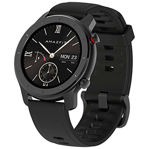 Amazfit GTR 42mm Smartwatch Deportivo GPS + GLONASS Frecuencia cardíaca Continua de 24 Horas (Android 5.0 e iOS 10.0) (Negro)