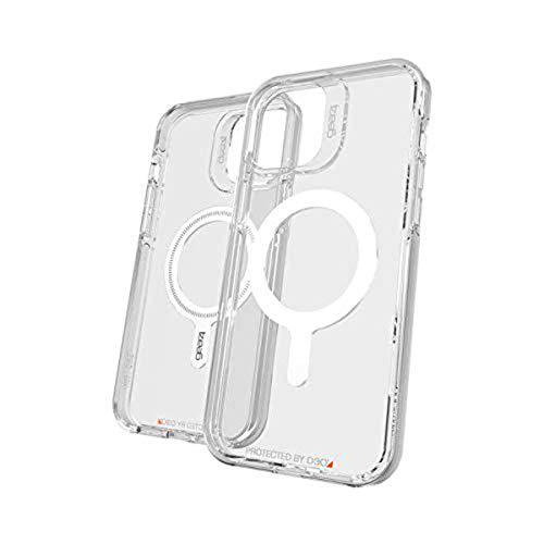 Gear4 Crystal Palace Snap Case - Carcasa Protectora de Impacto Transparente con compatibilidad MagSafe para Apple 12 Pro MAX