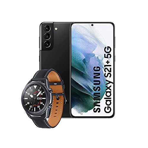 Samsung Smartphone Galaxy S21+ 5G de 128 GB con Sistema Operativo Android Color Negro + SM-R840NZKAEUB Galaxy Watch3