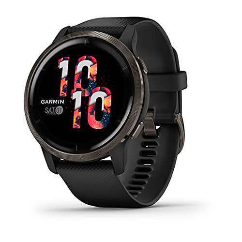 Garmin Venu 2 - Reloj inteligente con GPS, música y deportes, Negro