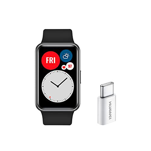 HUAWEI WATCH FIT - Smartwatch, pantalla AMOLED de 1,64” y Adaptador USB-C