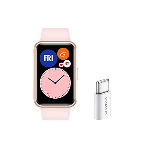 HUAWEI WATCH FIT - Smartwatch, pantalla AMOLED de 1,64” y Adaptador USB-C