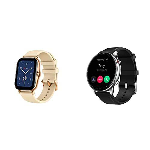 Amazfit GTS 2 Smartwatch Reloj de Pulsera Inteligente con Llamada Bluetooth 90 Modos Deportivos + GTR 47mm Reloj Inteligente Deportivo AMOLED de 1.39%22,GPS GLONASS Integrado Frecuencia Cardíaca