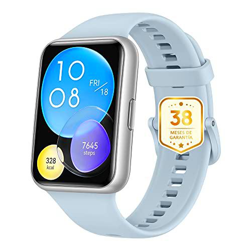 HUAWEI Watch FIT 2 Smartwatch,Llamadas Bluetooth,Gestión de Vida Saludable,Batería de Larga Duración,Animaciones de Entrenamiento Rápido,Monitorización Automática de SpO2,Azul+38 Meses de Garantía