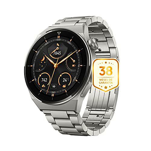 HUAWEI Watch GT 3 Pro 46mm Smartwatch,Cuerpo de Titanio,Esfera de Zafiro,monitorización de saturación de oxígeno&amp;frecuencia cardíaca,Larga duración de la batería,Titanio+38 Meses de garantía
