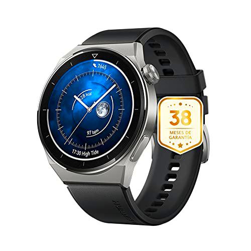 HUAWEI Watch GT 3 Pro 46mm Smartwatch,Cuerpo de Titanio,Esfera de Zafiro,monitorización de saturación de oxígeno&amp;frecuencia cardíaca,Larga duración de la batería,Negro+38 Meses de garantía