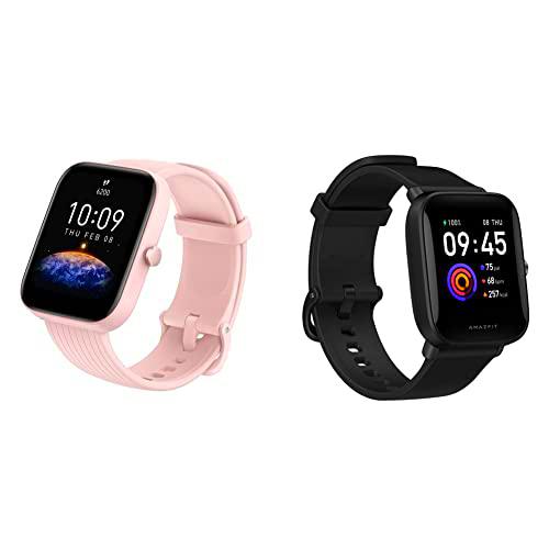 Amazfit Bip 3 SmartWatch con Pantalla a Color Grande de 1,69&quot; 50 Esferas Reloj con 60 Modos Deportivos 5 ATM &amp; Bip U Smartwatch Fitness Reloj Inteligente 60+ Modos Deportivos 1.43&quot; Pantalla táctil