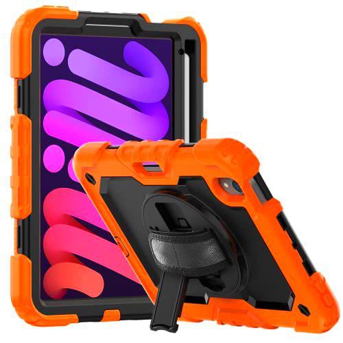 Compatible con iPad Mini 6 Case Kids 2021, Funda Protectora Resistente para iPad Mini 6.ª generación de 8,3 Pulgadas con portalápices