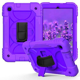 Case for Galaxy Tab A8.4 (2020) T307 , Heavy Duty Rugged Full-Body Hybrid Shockproof Drop Protection Cover -Purple