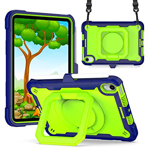 Anewone Funda para iPad Mini 6 2021 -360 Grado Case Rugoso a Prueba de Choque para iPad Mini 6th Generation-Verde Marina