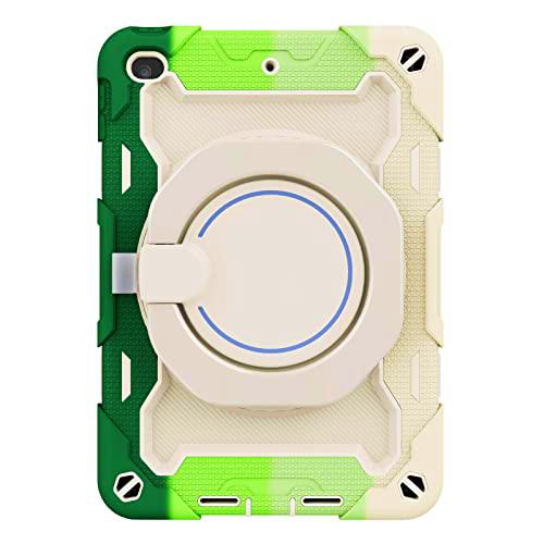Funda para iPad Mini 4/5, Funda híbrida Robusta a Prueba de Golpes con Soporte y Correa para la muñeca y Correa para el Hombro para iPad Mini 4/5 7.9 &quot;(Verde Brillante)