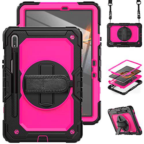 Funda para Samsung Galaxy Tab S8 y S7 de 11&quot; 2022/2020 [Correa de Mano giratoria 360/soporte] portalápices
