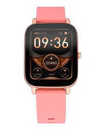 Reloj Smart de Radiant. Colección Palm Beach. Reloj con Correa de Silicona Rosa y Caja en Oro Rosa