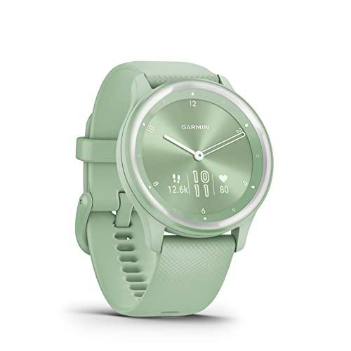 Garmin vívomove Sport - Smartwatch híbrido con funciones de seguimiento de la salud y bienestar, Verde mint