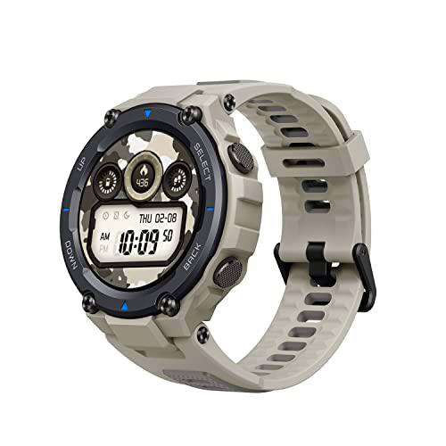 Amazfit T-Rex Pro Smartwatch Fitness Monitor de Sueño y Ritmo cardiaco 10 ATM GPS Reloj Inteligente Deportativo con más de 100 Modes Deportes Duración de batería 18 días Resitente Diseño (Gris)