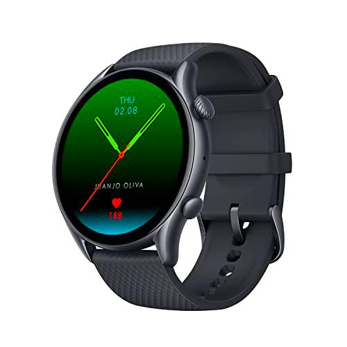 Amazfit GTR 3 Pro Smartwatch Pantalla AMOLED de 1.45&quot; Frecuencia Cardíaca Sueño Estrés Monitorización de SpO2 Reloj Deportivo con 150 Modos Deportivos GPS Llamadas Bluetooth Control de Música Alexa