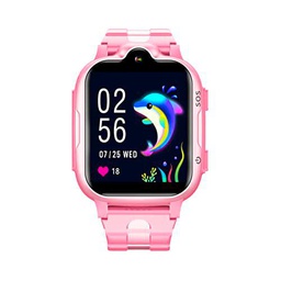 DCU TECNOLOGIC | Smartwatch, Reloj Inteligente, Smartwatch para niñ@s con Video Llamadas 4G y localización, Color Rosa