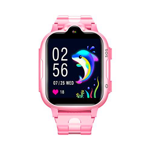 DCU TECNOLOGIC | Smartwatch, Reloj Inteligente, Smartwatch para niñ@s con Video Llamadas 4G y localización, Color Rosa