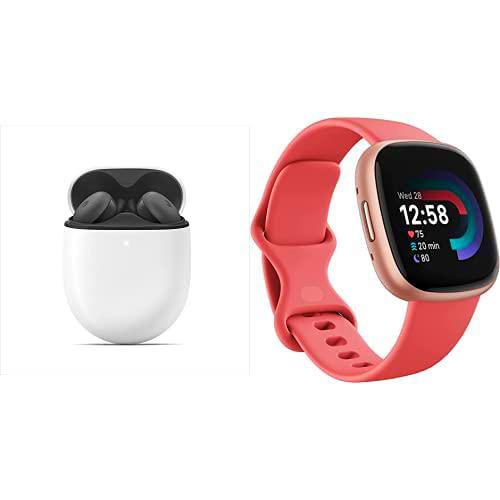 Google Pixel Buds + Fitbit Versa 4 Smartwatch