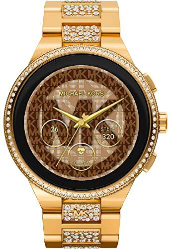 Michael Kors Smartwatch Gen 6 Camille para mujer de acero inoxidable en tono dorado con brazalete de acero inoxidable en tono dorado, MKT5146