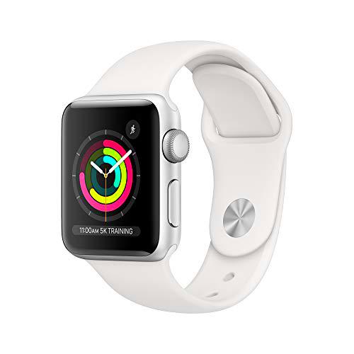 Apple - Apple Watch Series 3 (GPS), 38mm Silver Aluminum Case with White Sport Band