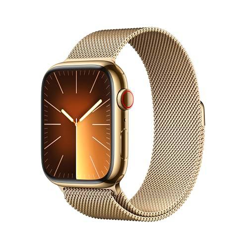 Apple Watch Series 9 (GPS + Cellular, 45 mm) - Caja de Acero Inoxidable en Oro