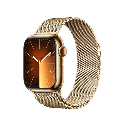 Apple Watch Series 9 (GPS + Cellular, 41 mm) - Caja de Acero Inoxidable en Oro