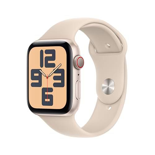 Apple Watch SE de 2.ª generación, 2023 [GPS + Cellular] Smartwatch con Caja de Aluminio en Blanco Estrella de 44 mm y Correa Deportiva Blanco Estrella