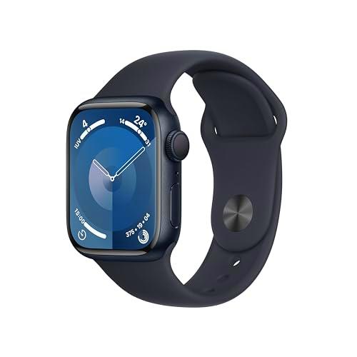 Apple Watch Series 9 [GPS] Smartwatch con Caja de Aluminio en Color Medianoche de 41 mm y Correa Deportiva Color Medianoche