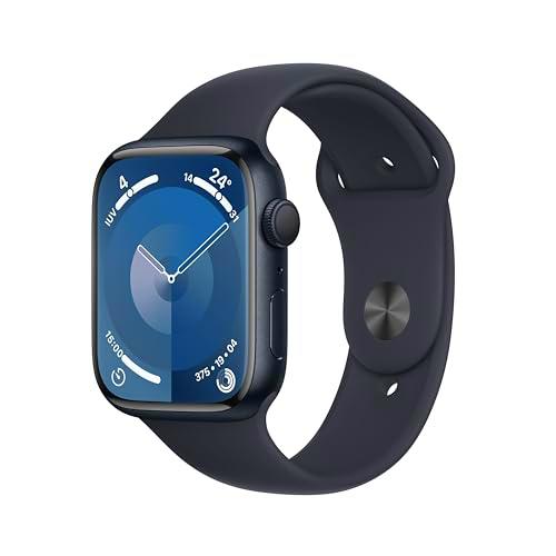 Apple Watch Series 9 [GPS] Smartwatch con Caja de Aluminio en Color Medianoche de 45 mm y Correa Deportiva Color Medianoche