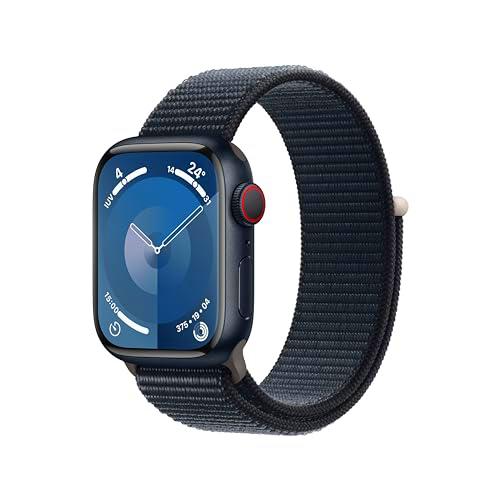 Apple Watch Series 9 [GPS + Cellular] Smartwatch con Caja de Aluminio en Color Medianoche de 41 mm y Correa Loop Deportiva Color Medianoche