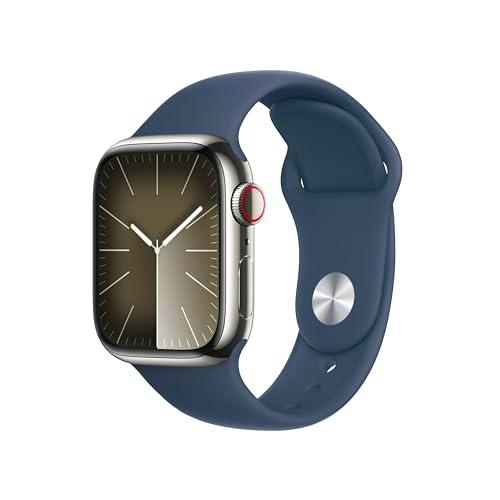 Apple Watch Series 9 (GPS + Cellular) - Caja de Acero Inoxidable en Plata de 41 mm