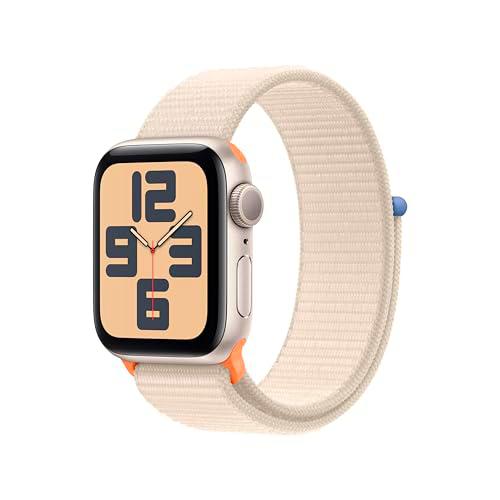 Apple Watch SE de 2.ª generación, 2023 [GPS] Smartwatch con Caja de Aluminio en Blanco Estrella de 40 mm y Correa Loop Deportiva Blanco Estrella
