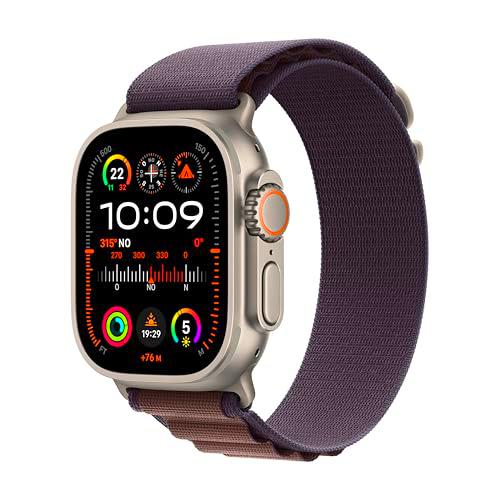 Apple Watch Ultra 2 [GPS + Cellular] Smartwatch con Caja de Titanio Resistente de 49 mm y Correa Loop Alpine índigo
