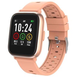PRENDELUZ Smartwatch Rosa, Reloj Inteligente con Bluetooth