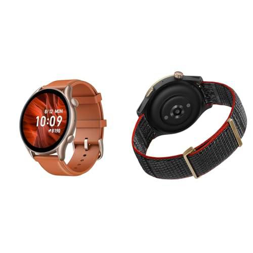 Amazfit GTR 3 Pro Smartwatch Pantalla AMOLED de 1.45&quot; Frecuencia Cardíaca Sueño Estrés Monitorización de SpO2 Reloj Deportivo con 150 Modos Nylon de 22 mm, Negro