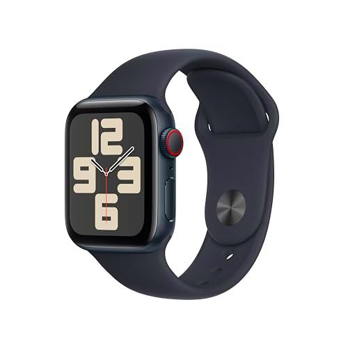 Apple Watch SE de 2.ª generación, 2023 [GPS + Cellular] Smartwatch con Caja de Aluminio en Color Medianoche de 40 mm y Correa Deportiva Color Medianoche