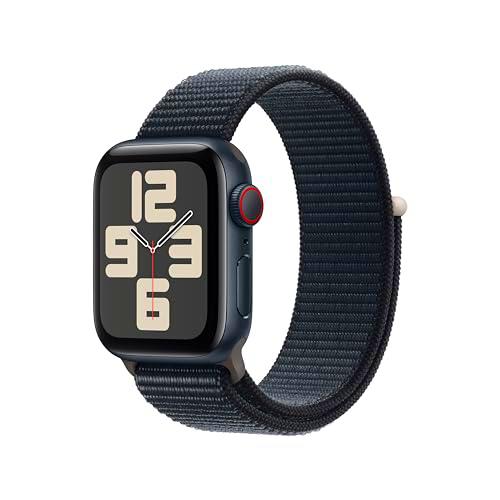 Apple Watch SE de 2.ª generación, 2023 [GPS + Cellular] Smartwatch con Caja de Aluminio en Color Medianoche de 40 mm y Correa Loop Deportiva Color Medianoche