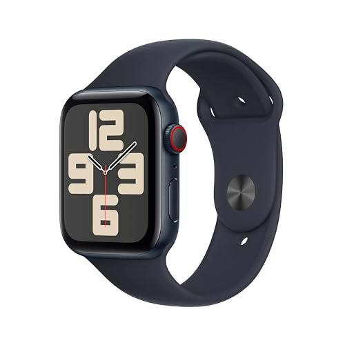 Apple Watch SE de 2.ª generación, 2023 [GPS + Cellular] Smartwatch con Caja de Aluminio en Color Medianoche de 44 mm y Correa Deportiva Color Medianoche