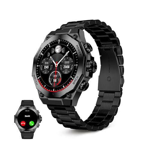 Ksix Titanium Smartwatch Hombre, Reloj Deportivo, Llamadas y Notificaciones